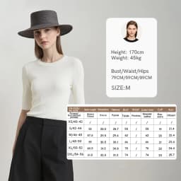 Amii Women's Sweater 2026 Autumn New Cotton Versatile Crew Neck Women's Knitted Sweater Slim Three-Quarter Sleeve Top 12641132