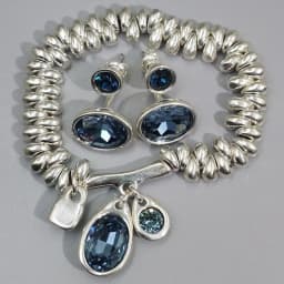 2026 Brilliant and Stunning Irregular Colored Zircon Earrings Bracelet Jewelry Set Anniversary Gift