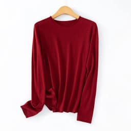 WinvyNee Women Worsted Wool Seamless Knit Crew Neck Plain Long Sleeve Spring Autumn Lightweight Skin-friendly Pullover A1757019A
