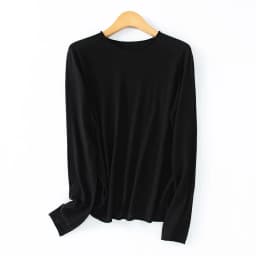 WinvyNee Women Worsted Wool Seamless Knit Crew Neck Plain Long Sleeve Spring Autumn Lightweight Skin-friendly Pullover A1757019A