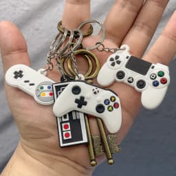 50PCS Keychain for Boys Men Gamepad Keyring Joystick Game Controller Key Accessories fit Handbag Key Pendant Friends Key Gifts