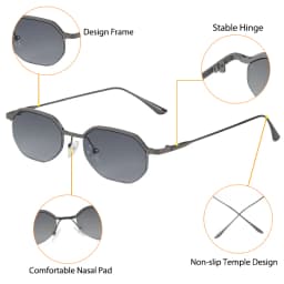 Caterside New Retro Small Frame Sunglasses Men's Polygonal Lenses Sun Glasses Women Business Travel Party Eyewear Summer Style