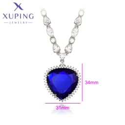 Xuping Jewelry Hot Tredny Romantic Heart Shape Pendant Necklace With Synthetic Cubic Zirconia for Women Gift X000828615