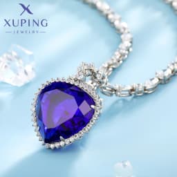 Xuping Jewelry Hot Tredny Romantic Heart Shape Pendant Necklace With Synthetic Cubic Zirconia for Women Gift X000828615