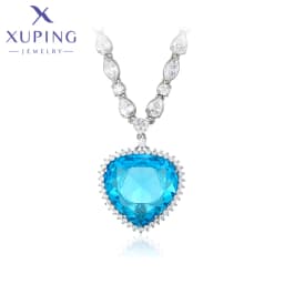 Xuping Jewelry Hot Tredny Romantic Heart Shape Pendant Necklace With Synthetic Cubic Zirconia for Women Gift X000828615