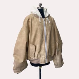 Mauroicardi Spring Oversized Vintage Black Faux Suede Leather Jacket Men Zipper Fake 2 Piece Luxury Designer Clothes Hoodie 2024