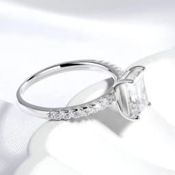 Smyoue 1-4CT Emerald/radiant Cut Moissanite Ring for Women Engagement Wedding Bride 100% Sterling Silver 925 Jewelry Certified