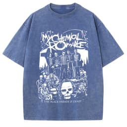Summer My Chemical Romance Mcr Dead Men's T-Shirt Black Parade Punk Emo Rock Fashion Top Female Oversized T Shirt Clothing