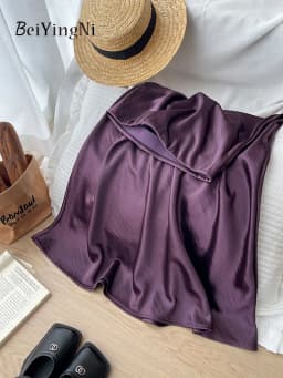 Beiyingni French Vintage Women's Satin Skirt Elegant Luxury New Fashion Slim Fit Office Ladies Mermaid Skirts Temperament Casual
