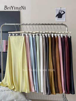 Beiyingni French Vintage Women's Satin Skirt Elegant Luxury New Fashion Slim Fit Office Ladies Mermaid Skirts Temperament Casual