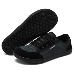 HOBIBEAR Barefoot Shoes Mens Womens | Zero Drop | Wide Toe | Minimalist Cowhide Leather Lace Up Fashion Sneakers