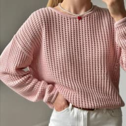 WinvyNee Spring Women Pure Cotton Pullover Sweaters Round O Neck Long Sleeve Solid Color Hollow Out Casual Knitwear ZA1092001