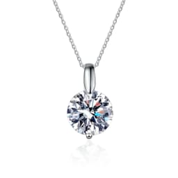 OXTAO 2CT 1CT D Color Real Moissanite Pendant Necklace Women's S925 Silver Chain 14K Yellow Plated Necklaces Wedding Jewelry