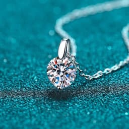 OXTAO 2CT 1CT D Color Real Moissanite Pendant Necklace Women's S925 Silver Chain 14K Yellow Plated Necklaces Wedding Jewelry