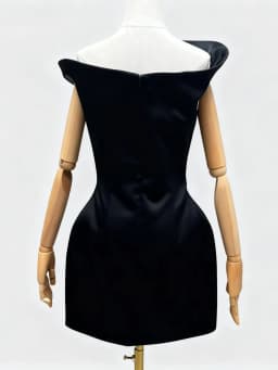 TWOTWINSTYLE Solid Slimming Minimalist Dresses for Women Slash Neck Off Shoulder Tunic Design Sense Mini Dress Female Clothing