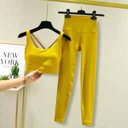 TRY TO BN Yoga Set 2 Piece Sport Bra High Waist Leggings Women's Tracksuit Fitness Tummy Control Squat Proof Workout Gym Clothes