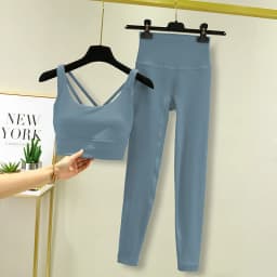TRY TO BN Yoga Set 2 Piece Sport Bra High Waist Leggings Women's Tracksuit Fitness Tummy Control Squat Proof Workout Gym Clothes