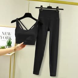 TRY TO BN Yoga Set 2 Piece Sport Bra High Waist Leggings Women's Tracksuit Fitness Tummy Control Squat Proof Workout Gym Clothes