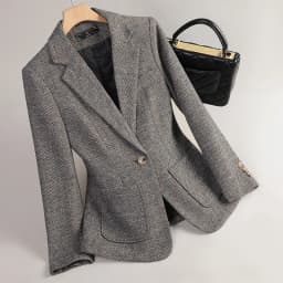 2026 New Women Long Sleeve Woolen Suit Jacket Autumn Winter Coat Ladies Office Wool Blazer Female Formal Blazer Thick Outerwear