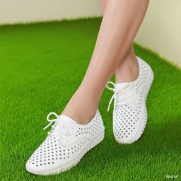 Genuine Leather ladies flats sneakers shoe Women casual loafers shoes female Hollow moccasins White Lace up canvas Boat shoes