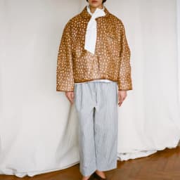 2025 New Women Flip Collar Polka Dot Short Jacket Female Vintage Long Sleeved Coat Autumn Winter Casual Street Chic Outwear