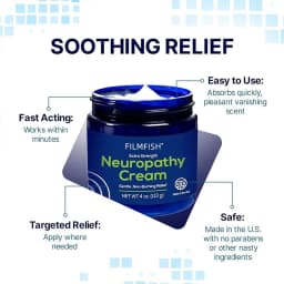 Extra Strength Neuropathy Cream for Feet Joints Soothes Nerve ,Non-Greasy Fast Relief,Comfort Hands Legs Body Moisturizes Skin