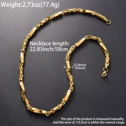 Hiphop Punk Curb Cuban Link Chain Man Gold/Silver Color Stainless Steel Necklace Classic Trendy Daily Wear Party Jewelry