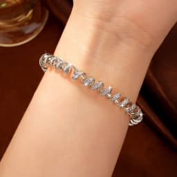 Rrjzz D-Color Full Moissanite Light Luxury Spiral Niche Bracelet Unique Charm Bracelets for Women Birthday Daily Jewelry Gifts