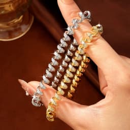 Rrjzz D-Color Full Moissanite Light Luxury Spiral Niche Bracelet Unique Charm Bracelets for Women Birthday Daily Jewelry Gifts