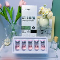 SKIN BOOSTER COLLAGEN - Pink Essence Solution for Facial Skin Tone Imbalances and Wrinkles, Enhances Skin Hydration