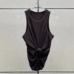 Women t-shirts New twisted flower knotted sleeveless top for summer 2025 Elastic slim pure cotton women's vest corset crop top