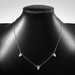 KNOBSPIN 3ct Pear Cut Moissanite Pendant Necklaces for Women Shining Diamond with Certificates s925 Silver Chain Dainty Necklace