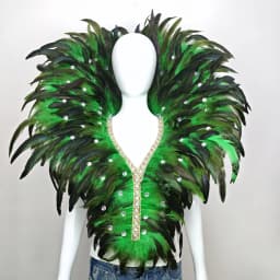 Carnival Unisex Graduation Ball Dress Accessories Feather Shawl Makeup Stage Performance COS Props Halloween Costume Decoration