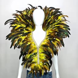 Carnival Unisex Graduation Ball Dress Accessories Feather Shawl Makeup Stage Performance COS Props Halloween Costume Decoration