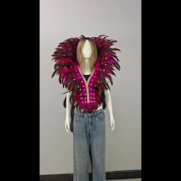 Carnival Unisex Graduation Ball Dress Accessories Feather Shawl Makeup Stage Performance COS Props Halloween Costume Decoration