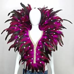 Carnival Unisex Graduation Ball Dress Accessories Feather Shawl Makeup Stage Performance COS Props Halloween Costume Decoration