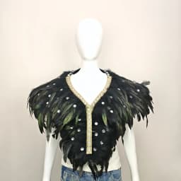 Carnival Unisex Graduation Ball Dress Accessories Feather Shawl Makeup Stage Performance COS Props Halloween Costume Decoration