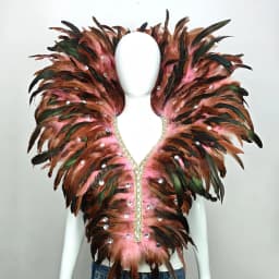 Carnival Unisex Graduation Ball Dress Accessories Feather Shawl Makeup Stage Performance COS Props Halloween Costume Decoration