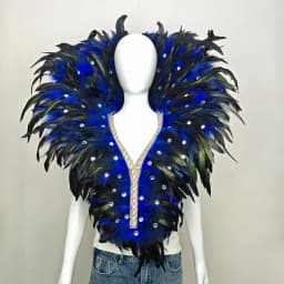 Carnival Unisex Graduation Ball Dress Accessories Feather Shawl Makeup Stage Performance COS Props Halloween Costume Decoration