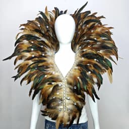 Carnival Unisex Graduation Ball Dress Accessories Feather Shawl Makeup Stage Performance COS Props Halloween Costume Decoration