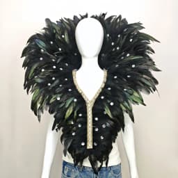 Carnival Unisex Graduation Ball Dress Accessories Feather Shawl Makeup Stage Performance COS Props Halloween Costume Decoration