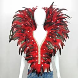 Carnival Unisex Graduation Ball Dress Accessories Feather Shawl Makeup Stage Performance COS Props Halloween Costume Decoration