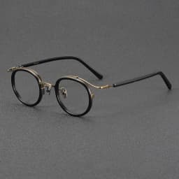 Brand Same Design Retro Round Designer Eyewear Fashion Trend High Quality Titanium Acetate Eyeglasses Luxury Ultralight Glasses