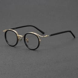 Brand Same Design Retro Round Designer Eyewear Fashion Trend High Quality Titanium Acetate Eyeglasses Luxury Ultralight Glasses