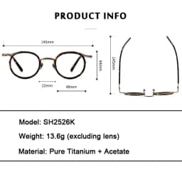 Brand Same Design Retro Round Designer Eyewear Fashion Trend High Quality Titanium Acetate Eyeglasses Luxury Ultralight Glasses