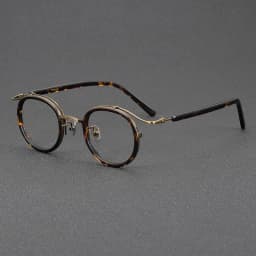 Brand Same Design Retro Round Designer Eyewear Fashion Trend High Quality Titanium Acetate Eyeglasses Luxury Ultralight Glasses