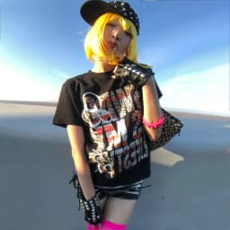 Karrcat Grunge Aesthetics Letter Print T-shirt Trashy Y2k Short Sleeve Black Top Vintage Punk Style Streetwear American Retro