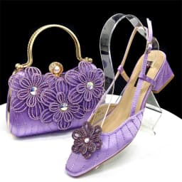 Venus Chan Italian Fashion Women's Elegant Orange Heels & Rhinestone Clutch Bag Set – Perfect for Parties and Special Occasions