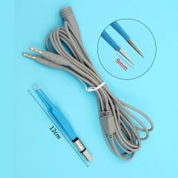 Autoclavable High Frequency Electrosurgical Bipolar Coagulation Forceps with Silicone Cable for Plastic Surgery