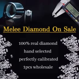 Melee CVD Lab Diamond 0.7mm 1mm 2mm 3mm Small Diamond Wholesale Tiny Diamond Side Stone D E Color VVS Lab Grown Diamond